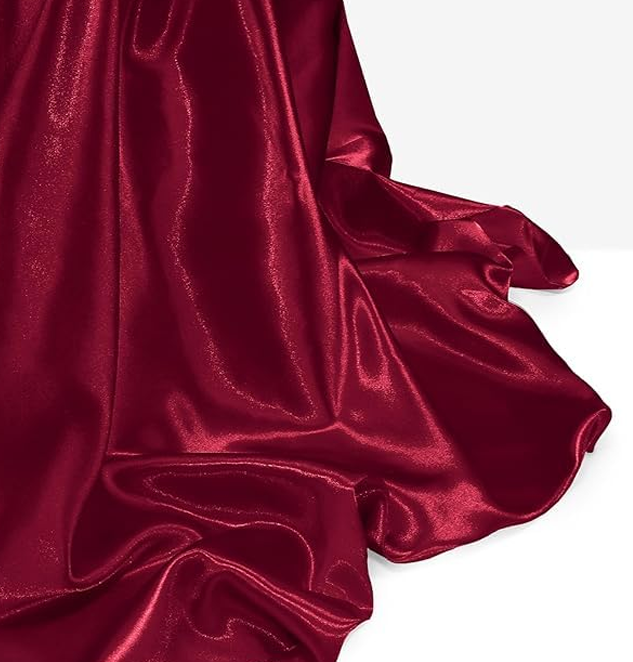 Plain Silky Shine Satin Solid Fabric