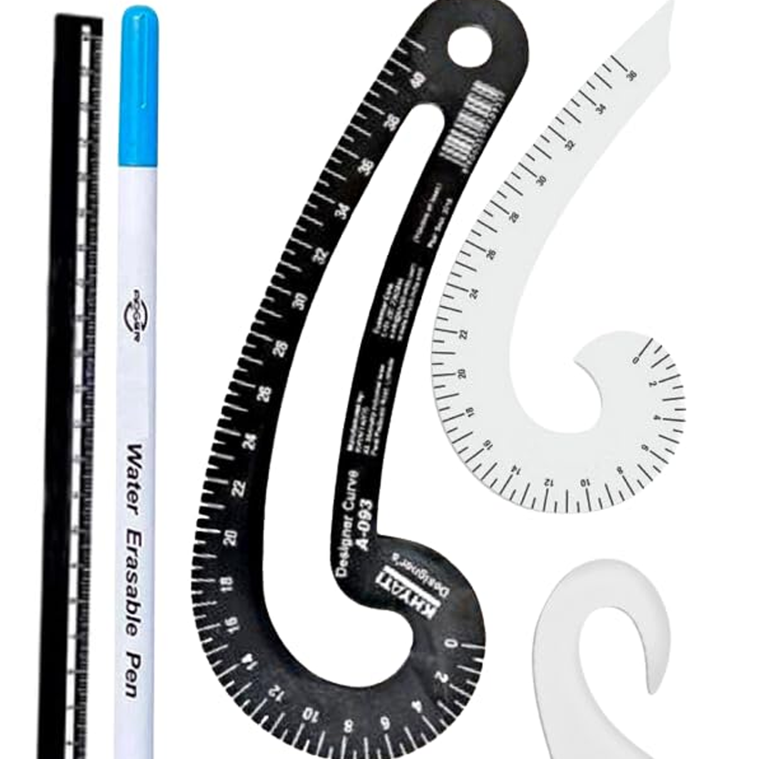 Tailoring Stitching Black Fashion Designing Scale Pattern Making Ruler Kit