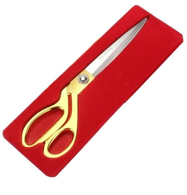 Tailoring Scissors Gold and Silver Size- 9.5 Inch Pack of-1 Pcs.