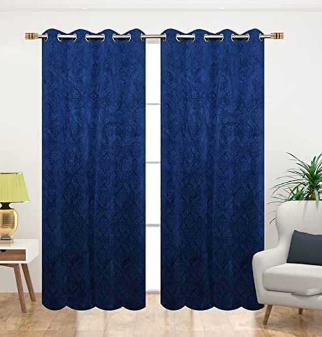 Velvet Embossed Premium Fabric for Curtains Cushions Sofa Cover