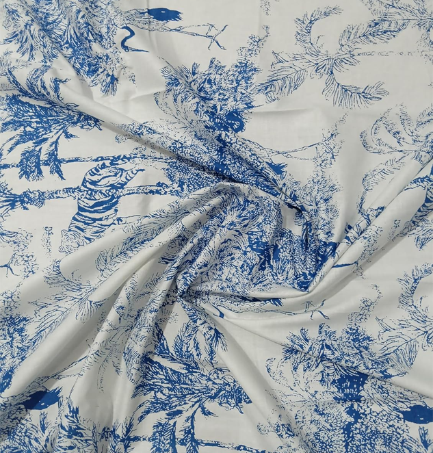 Pure Cotton Dress Making Fabric Print Jaipuri Hand Block