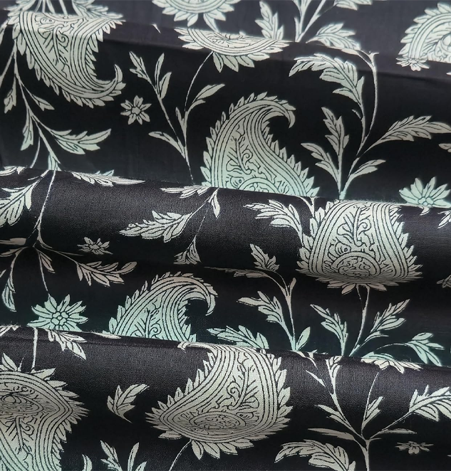 Floral Printed Pure Cotton Unstitched Dress Material, Sanganeri Fabric