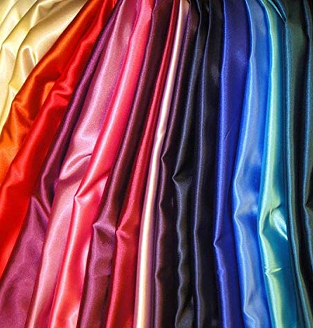 Fabrics Navy Silky Satin Dress