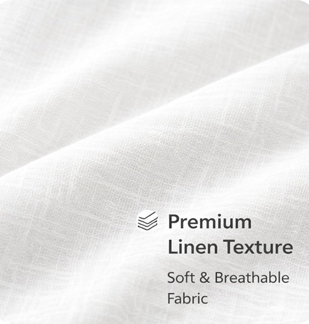 Lea Pure Linen Fabric White