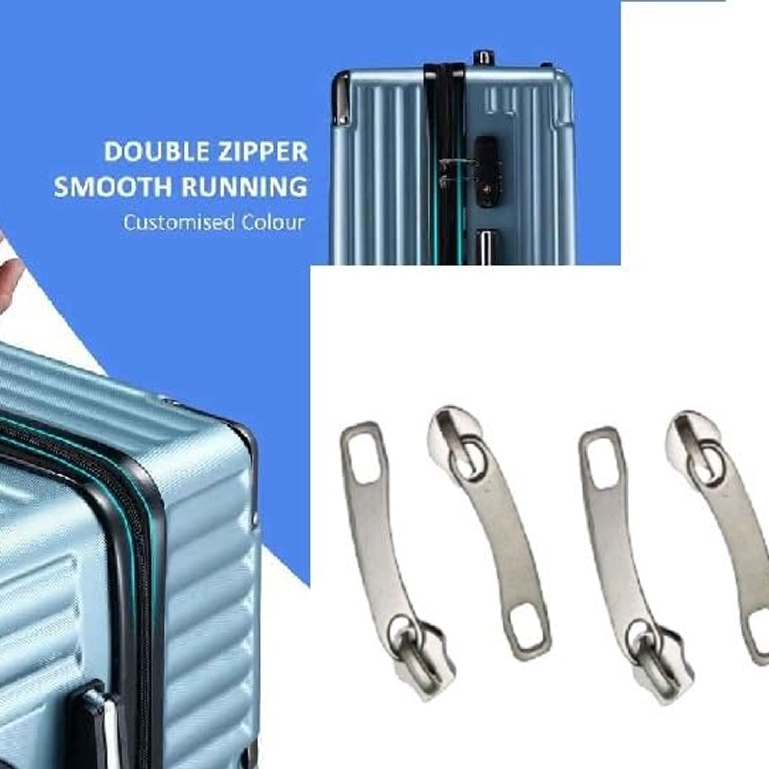 Repair Replacement Luggage Part Accessories for VIP Safari Zipper