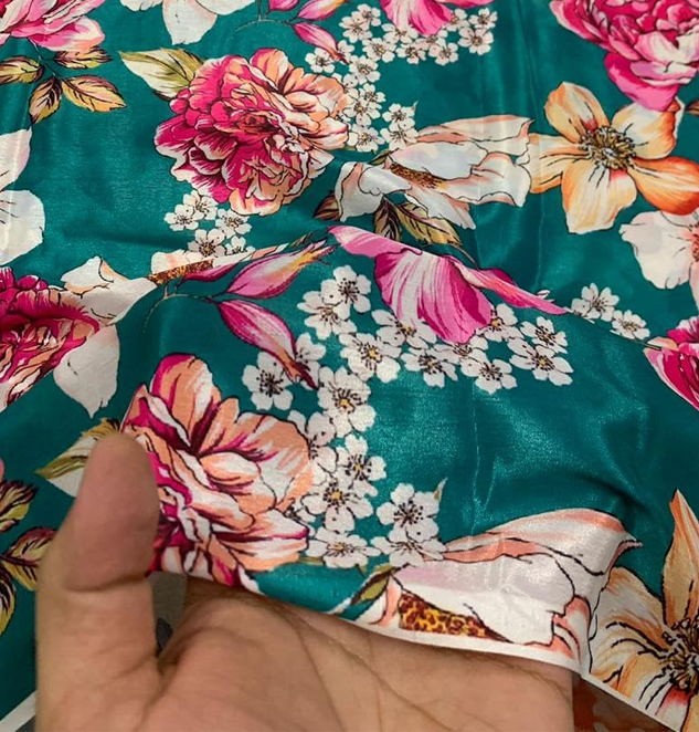 Digital Printed Fabric Dress Material Soft Floral Print Fabric