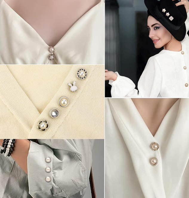 20 Pcs Women Decorative Shirt Buttons