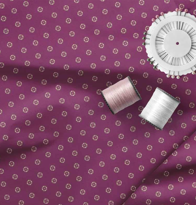 Chiffon Fabric Dot & Heart Print Fabric by 42 Inch Wide