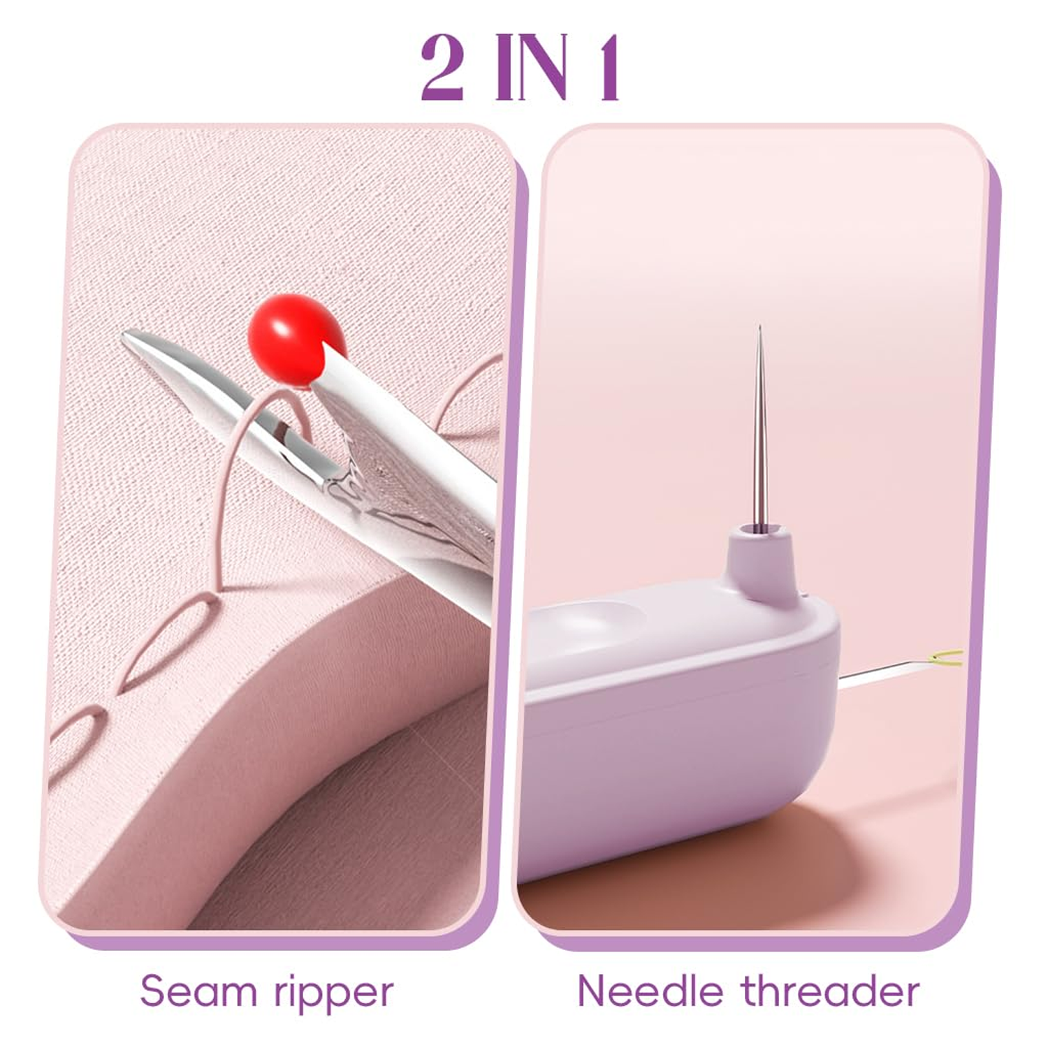 1 Automatic Threader & Seam Ripper Dual Head Retractable