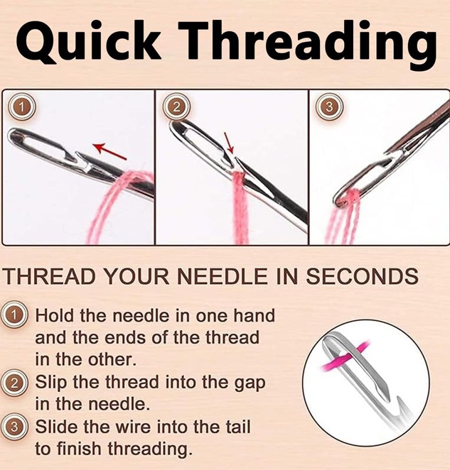 Multi-Size Needles for Quilting, Embroidery & Hand Sewing