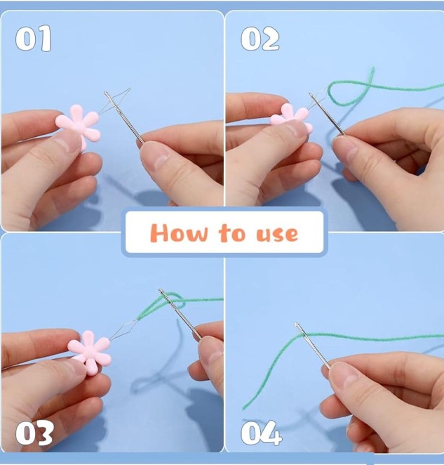 Stainless Steel Yarn Knitting Needles with Threader