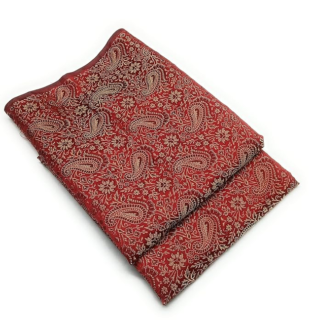 Girls Ethnic Unstitched Blend Cotton Jacquard Soft