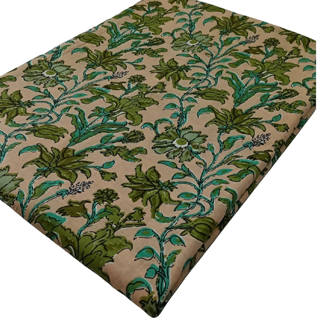 100% Cotton Dress Making Fabric Sanganeri Print